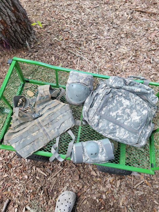 Used military backpack bundle