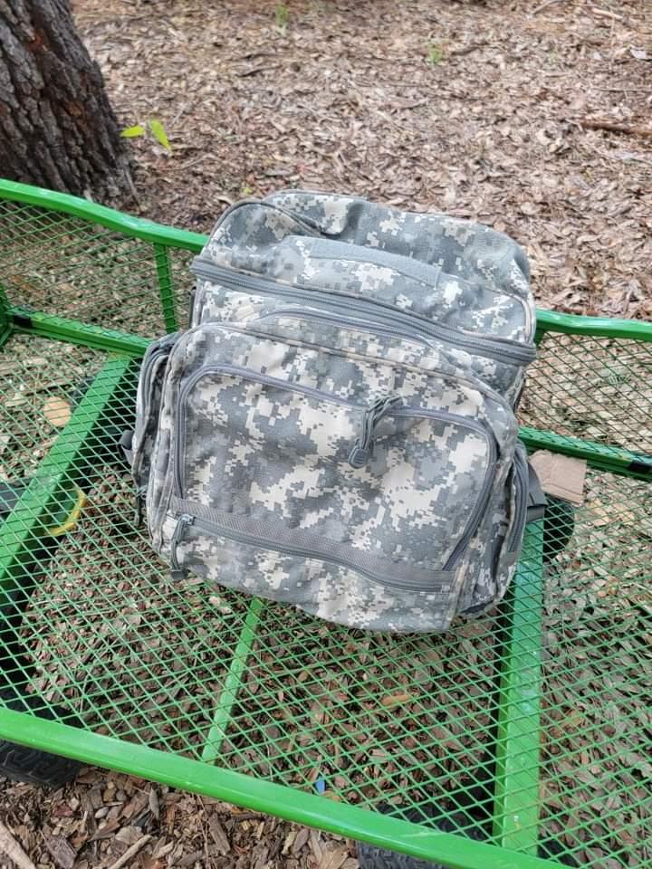 Used military backpack bundle